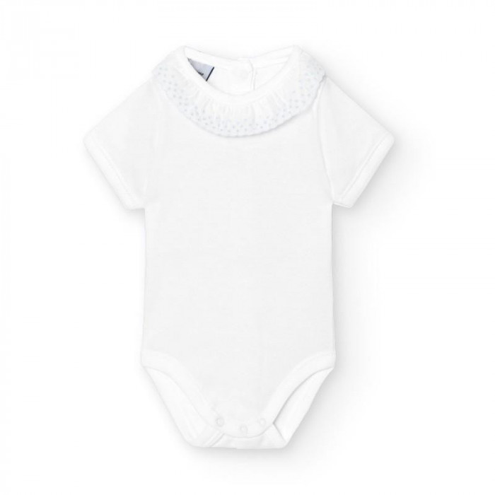 BODY S M/C CUELLO PUNTILLA BLANCO...