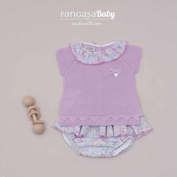 JERSEY HILO MANGA CORTA LILA CON...