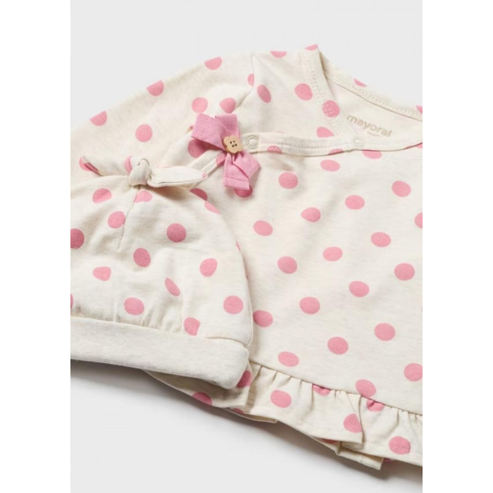 CONJUNTO 3 PIEZAS ALGODON LUNARES...