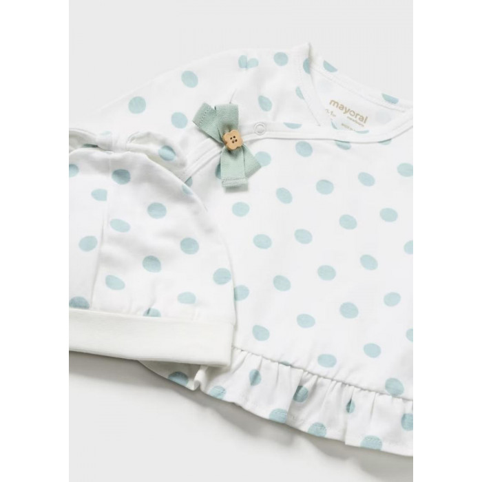 CONJUNTO 3 PIEZAS ALGODON LUNARES...