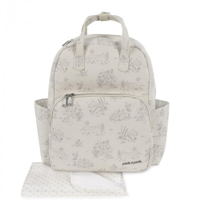 MOCHILA PIEL TOILE DE JOUY BEIG...