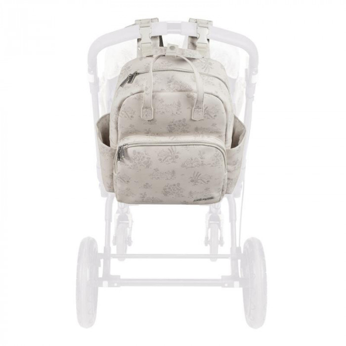 MOCHILA PIEL TOILE DE JOUY BEIG...