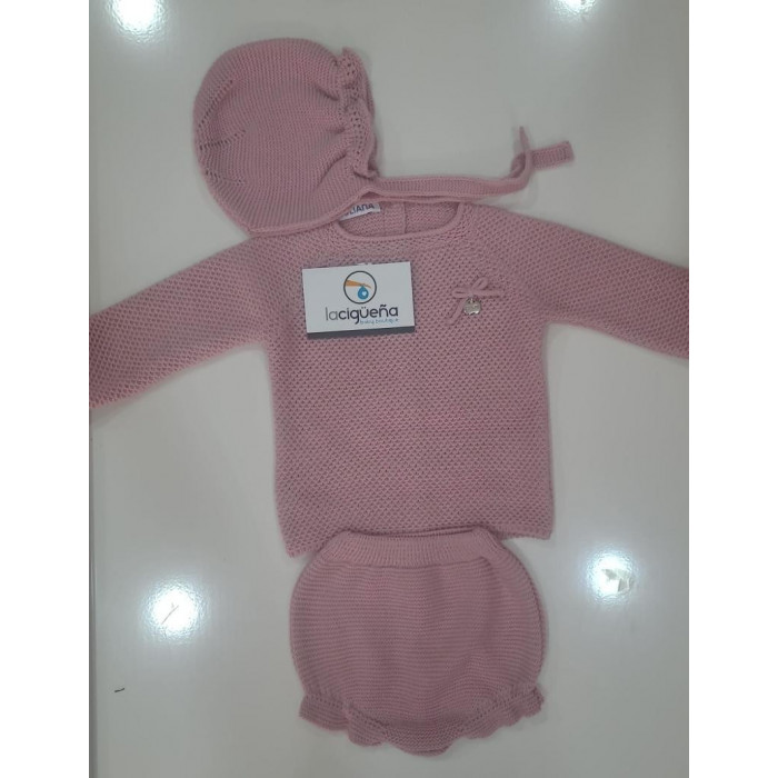 JERSEY LANA+BRAGA+GORRO PUNTO LISO...