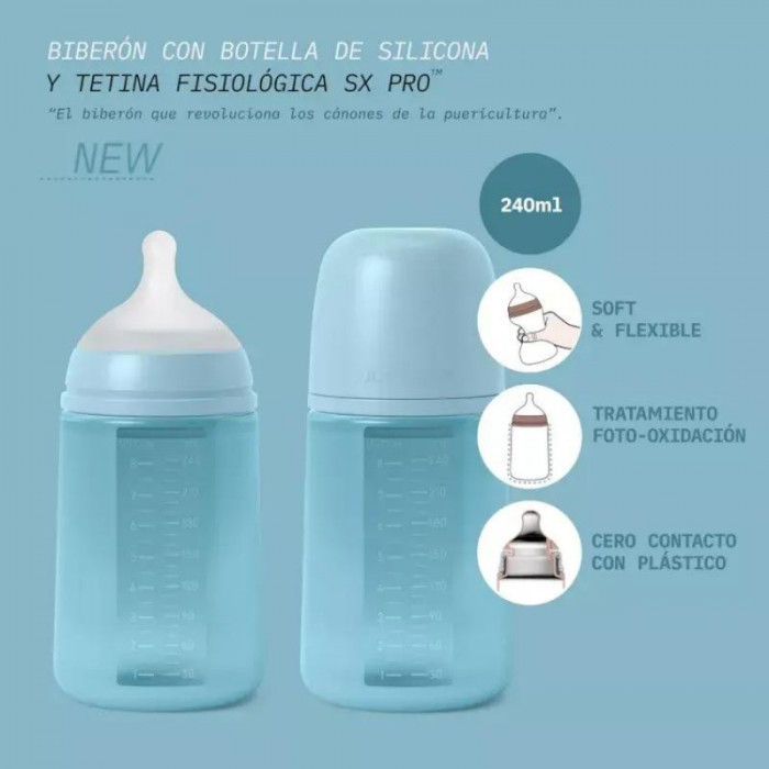 BIBERON SILICONA FIS SX PRO 240ML...