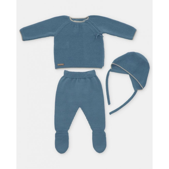 CONJUNTO LANA CON GORRITO AZUL...