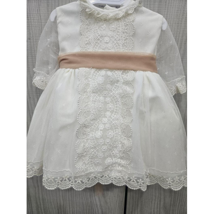 VESTIDO CON BRAGA Y GORRO GILDA BEIG...