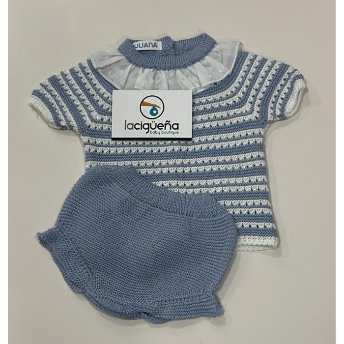 JERSEY HILO MANGA CORTA+ RANITA AZUL...