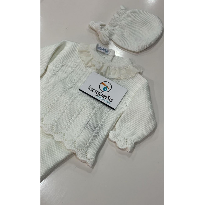 CONJUNTO HILO MANGA LARGA CALADOS...