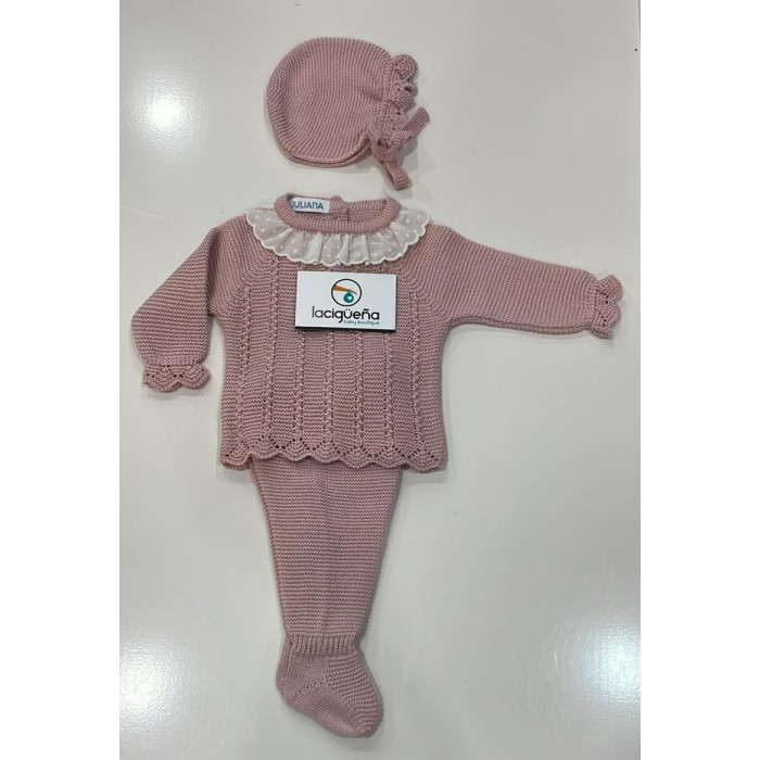 CONJUNTO HILO MANGA LARGA CALADOS...