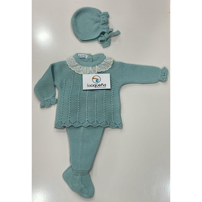 CONJUNTO HILO MANGA LARGA CALADOS...