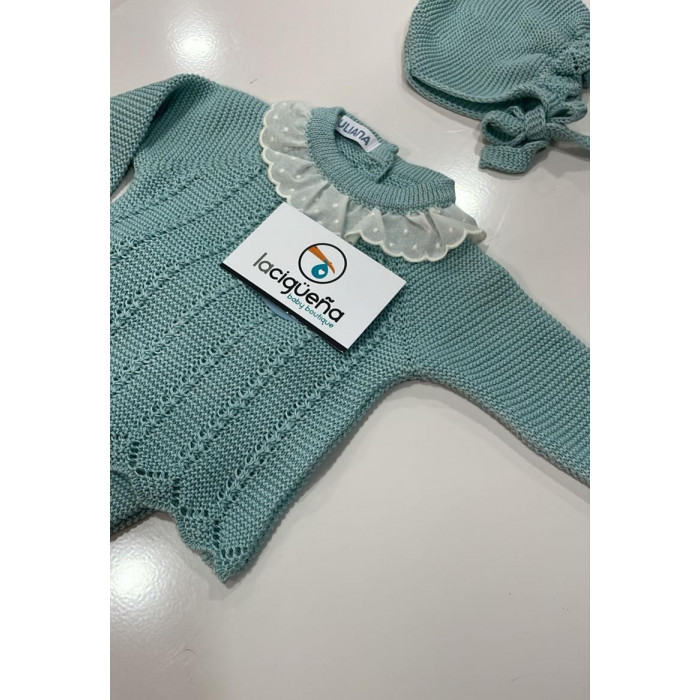 CONJUNTO HILO MANGA LARGA CALADOS...