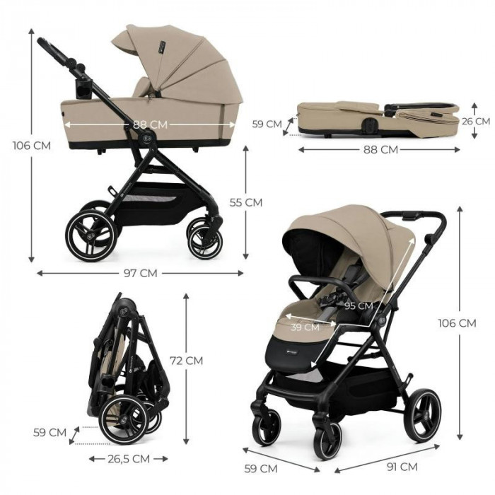 COCHECITO DUO YOXI BEIGE KINDERFRAFT