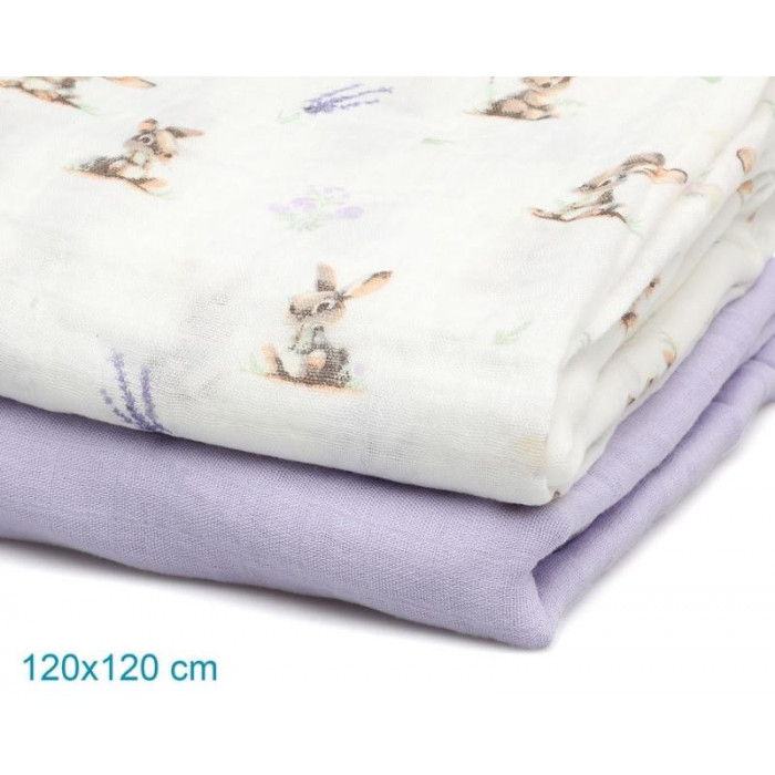 PACK 2 MUSELINAS BAMBU LAVANDA LILA...