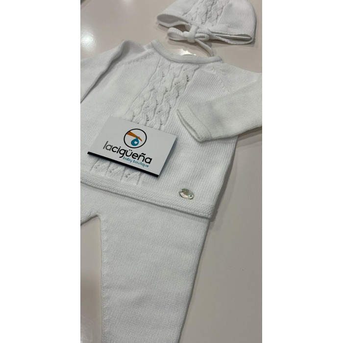 CONJUNTO HILO 3 PIEZAS LUCCA BLANCO...