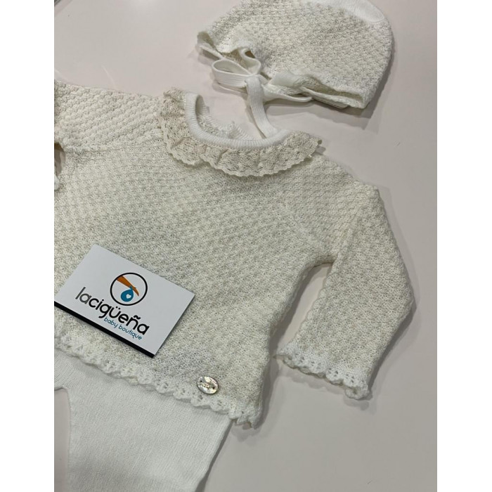 CONJUNTO HILO 3 PIEZAS VOLTERRA BEIG...