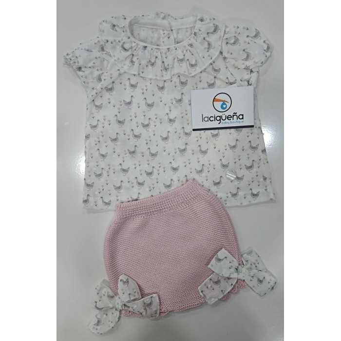 CAMISA BATISTA MANGA CORTA OCAS ROSA...