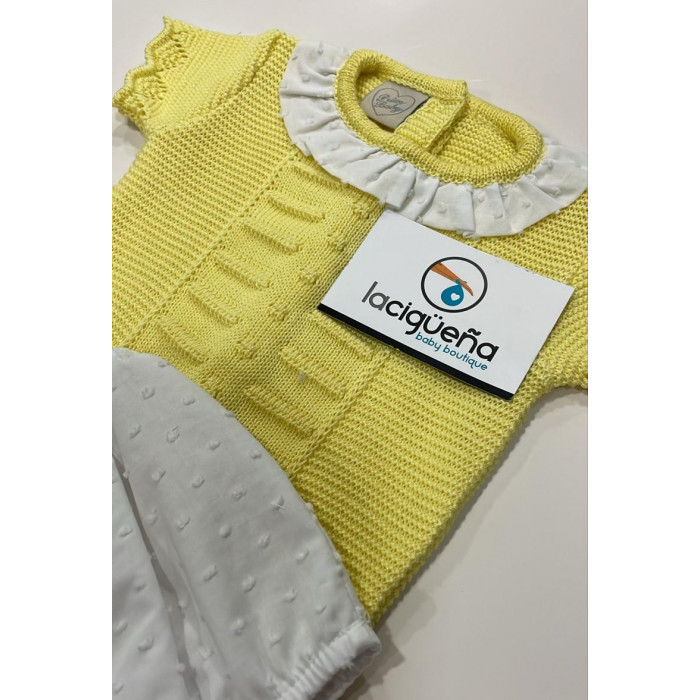JERSEY HILO MANGA CORTA AMARILLO CON...