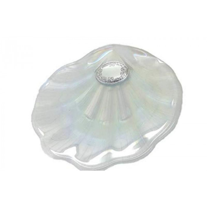 CONCHA BAUTISMO BILAMINADO PLATA FLOR