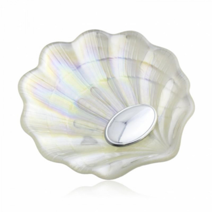 CONCHA BAUTISMO BILAMINADO PLATA LISO