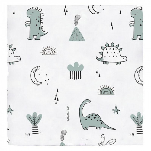 MUSELINA BAMBU DINOS BLA VERDE