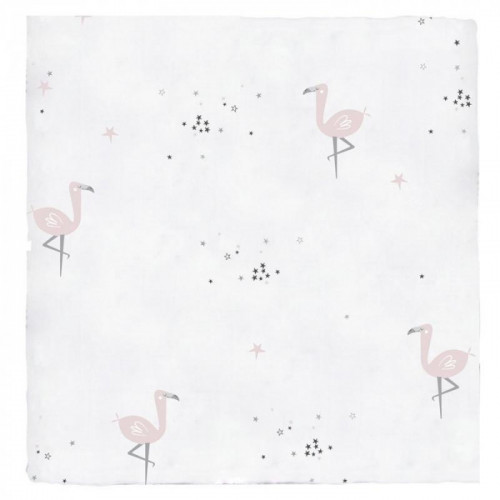 MUSELINA BAMBU FLAMINGO BLA...