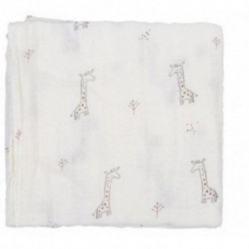 MUSELINA BAMBU GIRAFFE BLANCO