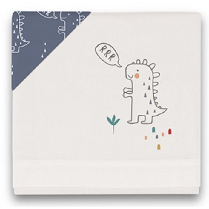 J.SAB COCHE ALGODON 100% 504 DINOS AZUL