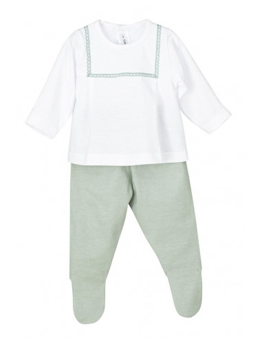 CONJ.2P ALGODON M/L YABET VERDE