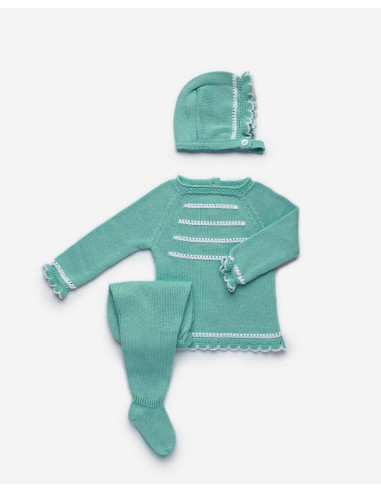 CONJ.3P HILO M/L VERDE RAYA ONDAS BLA