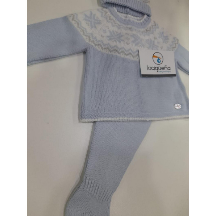 CONJ.3P LANA ESTAMPADO NIEVE CTE