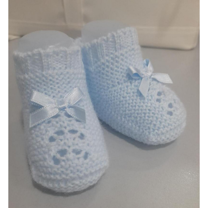 BOTITAS LANA CELESTE CALADO