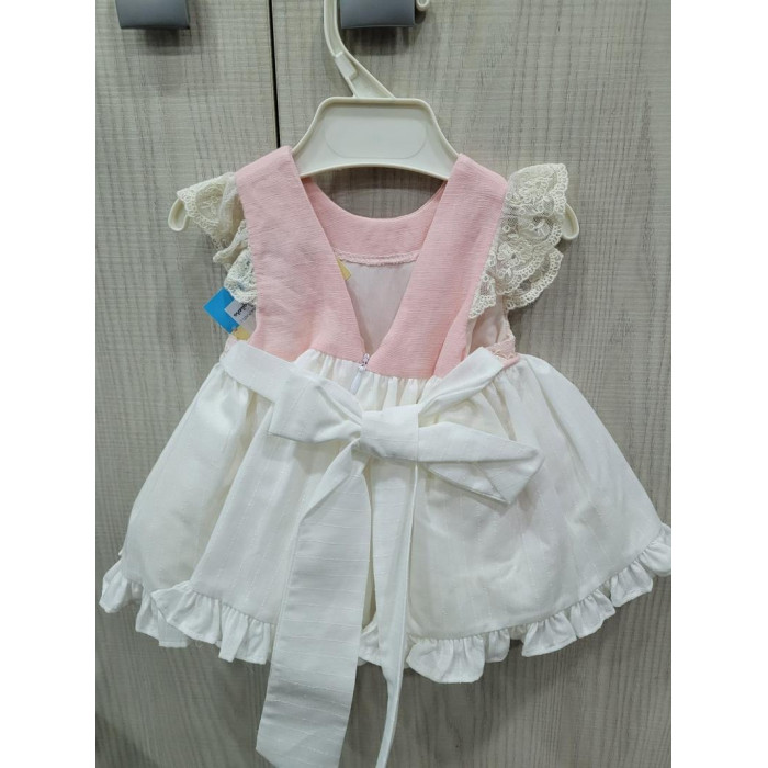 VESTIDO S/M+BRAGA Y GORRO CUERPO ROSA...