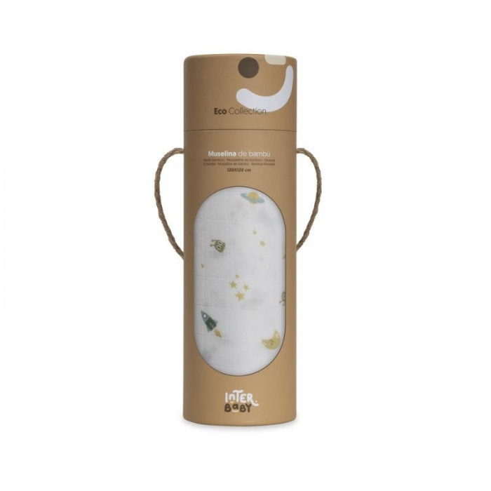 MUSELINA BAMBU ESPACIO BLANCO INTERBABY