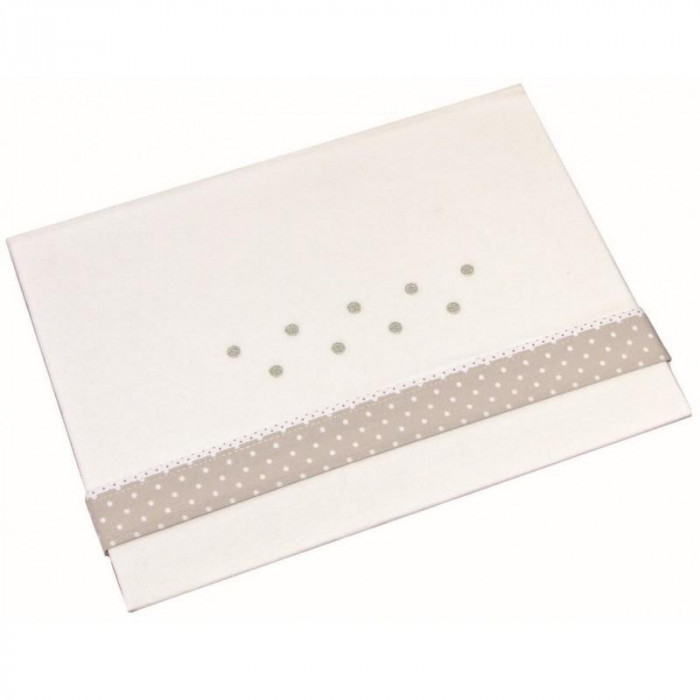 J.SAB COCHE ALGODON 100% TOPOS GRIS