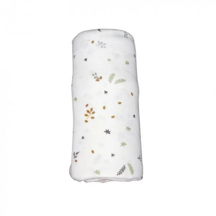 MUSELINA BAMBU HOJAS BEIG SON PETIT