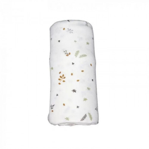 MUSELINA BAMBU HOJAS BEIG...