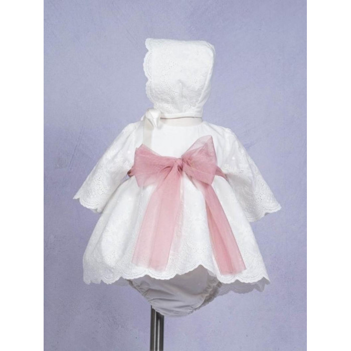 VESTIDO CON BRAGA Y GORRO BATISTA...