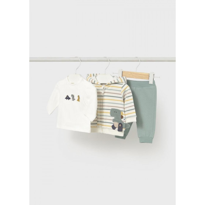 CHANDAL 3 PIEZAS RAYAS DINOS VERDE...