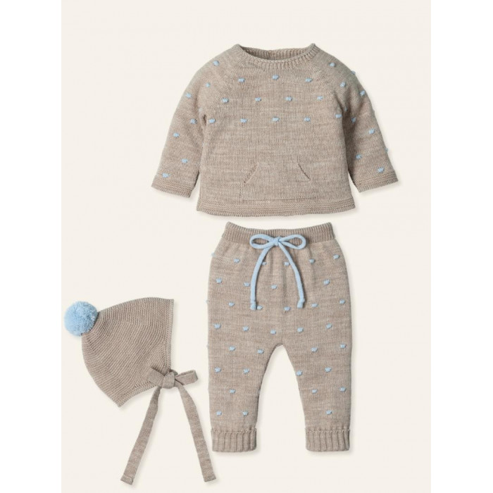 CONJUNTO LANA 3 PIEZAS NUEZ BODOQUES...