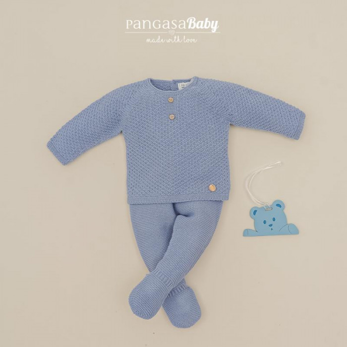 CONJUNTO LANA CON GORRO AZUL BRUMA...