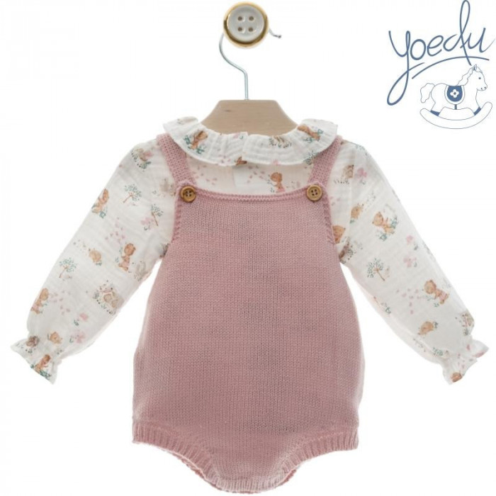 PETO LANA OCA ROSA+ CAMISA ESTAMPADA...