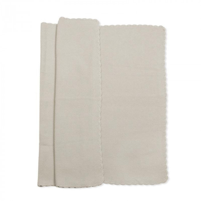 MANTA TRICOT BEIG PASITO A PASITO