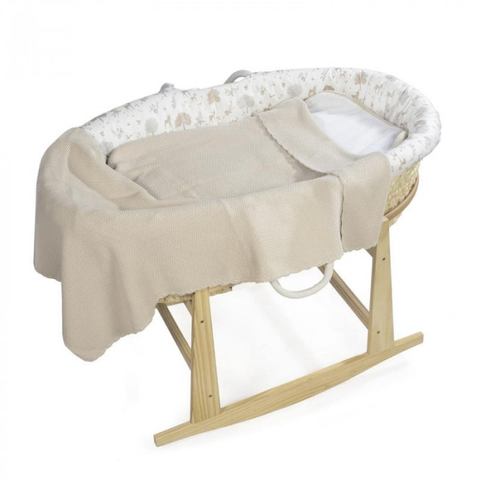 MANTA TRICOT BEIG PASITO A PASITO