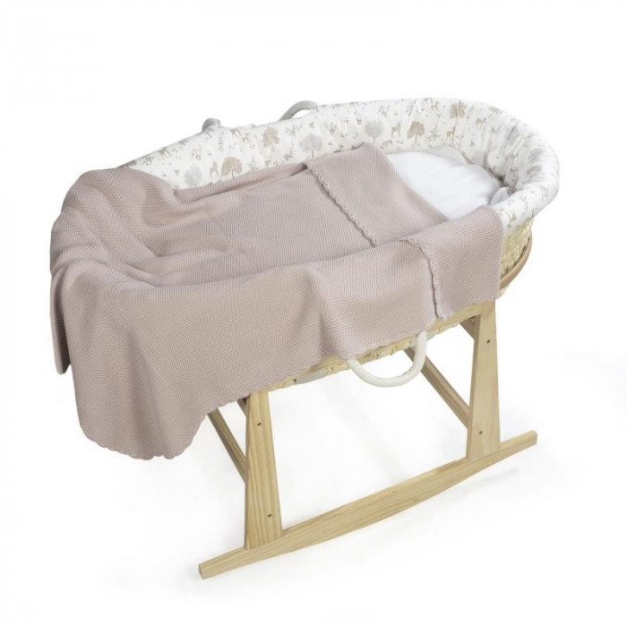 MANTA TRICOT ROSA PASITO A PASITO