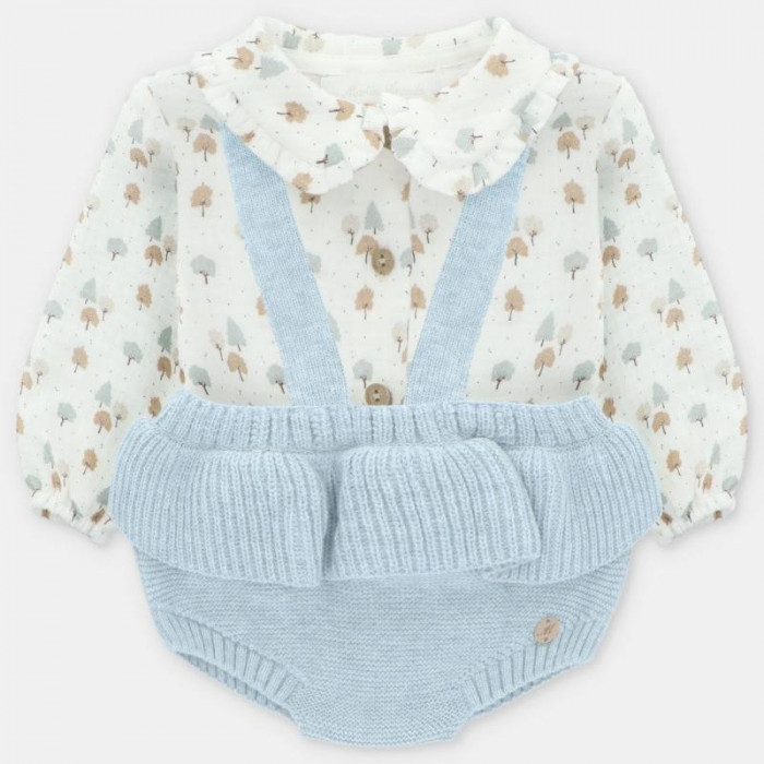 CAMISA MANGA LARGA ESTAMPADA CON PETO...