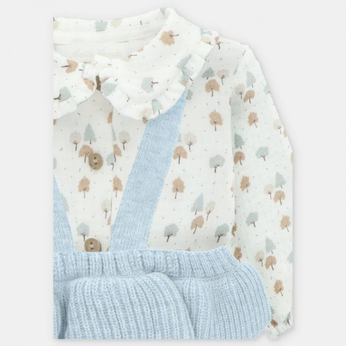 CAMISA MANGA LARGA ESTAMPADA CON PETO...