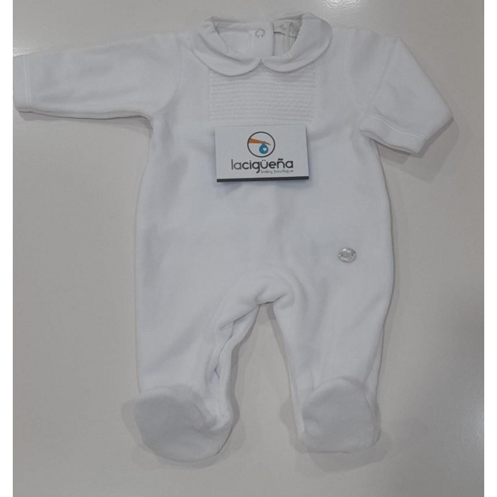 PELELE TUNDOSADO PUNTO SMOCK BLANCO...