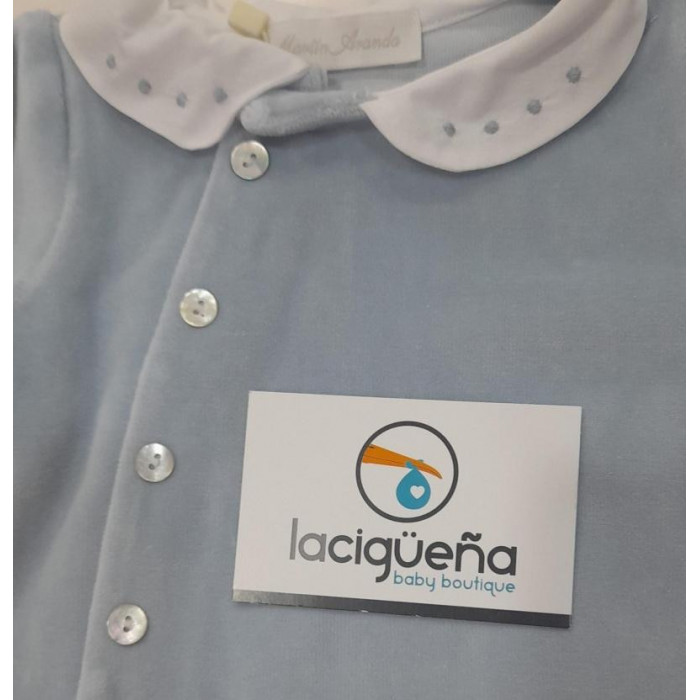 PELELE TUNDOSADO ABIERTO BOTONES AZUL...