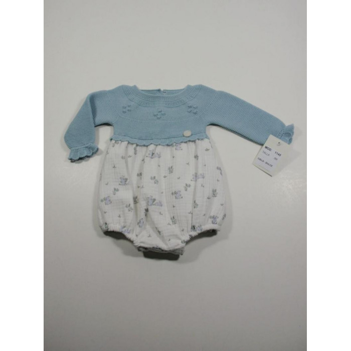 PELELE MANGA LARGA LANA AZUL BAMBULA...