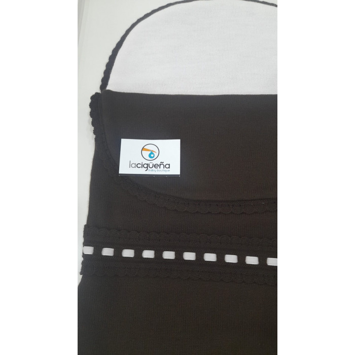 SACO NANA PASACINTAS MARRON ROSA GRANLEI